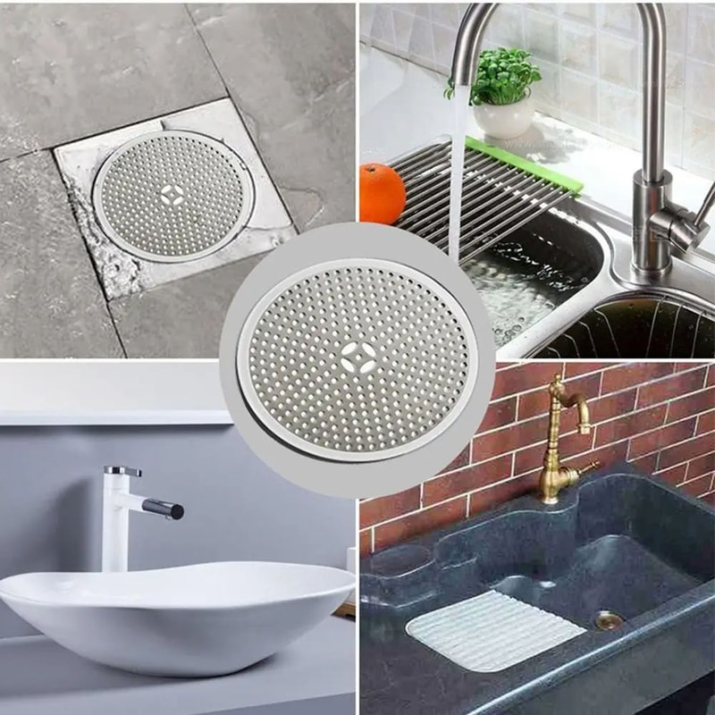 Stainless Steel Shower Drain Hair Catcher Filter 3
