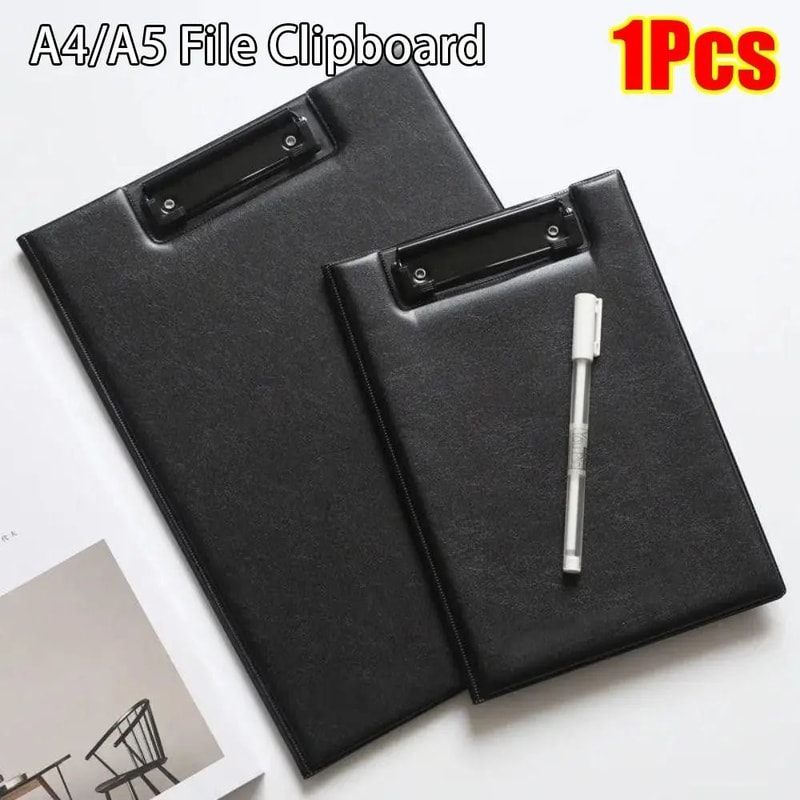PU Leather Clipboard Conference File Folder 0