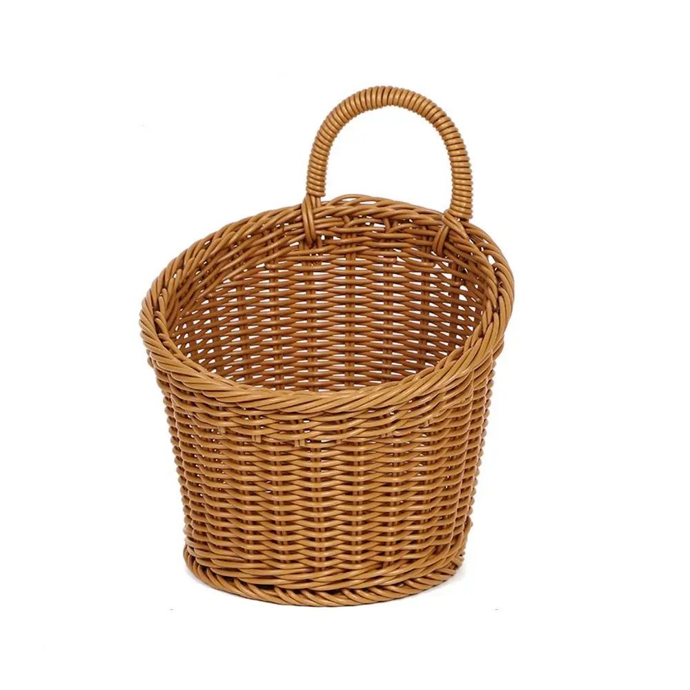 Handwoven Rattan Style Hanging Storage Basket 4