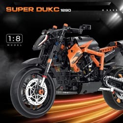 technical motorcycle building blocks kit