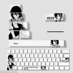 anime reze mechanical keyboard keycaps set