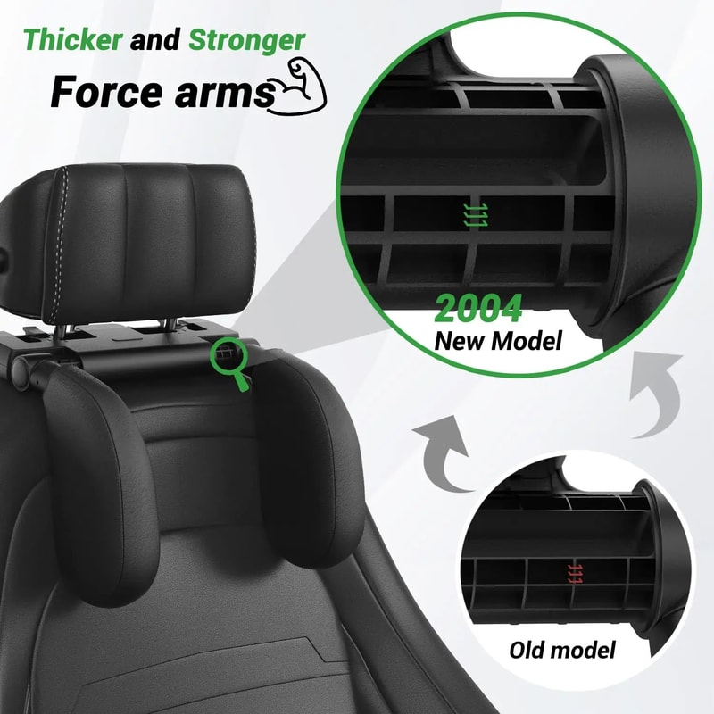 Memory Foam Car Headrest Pillow With Adjustable Neck Support 3