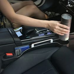 car seat gap organizer with cup holder and phone storage 2 pack