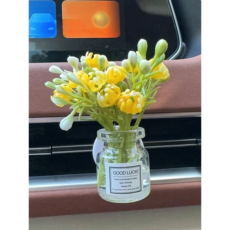 Mini Silk Flower Car Vent Air Freshener 7