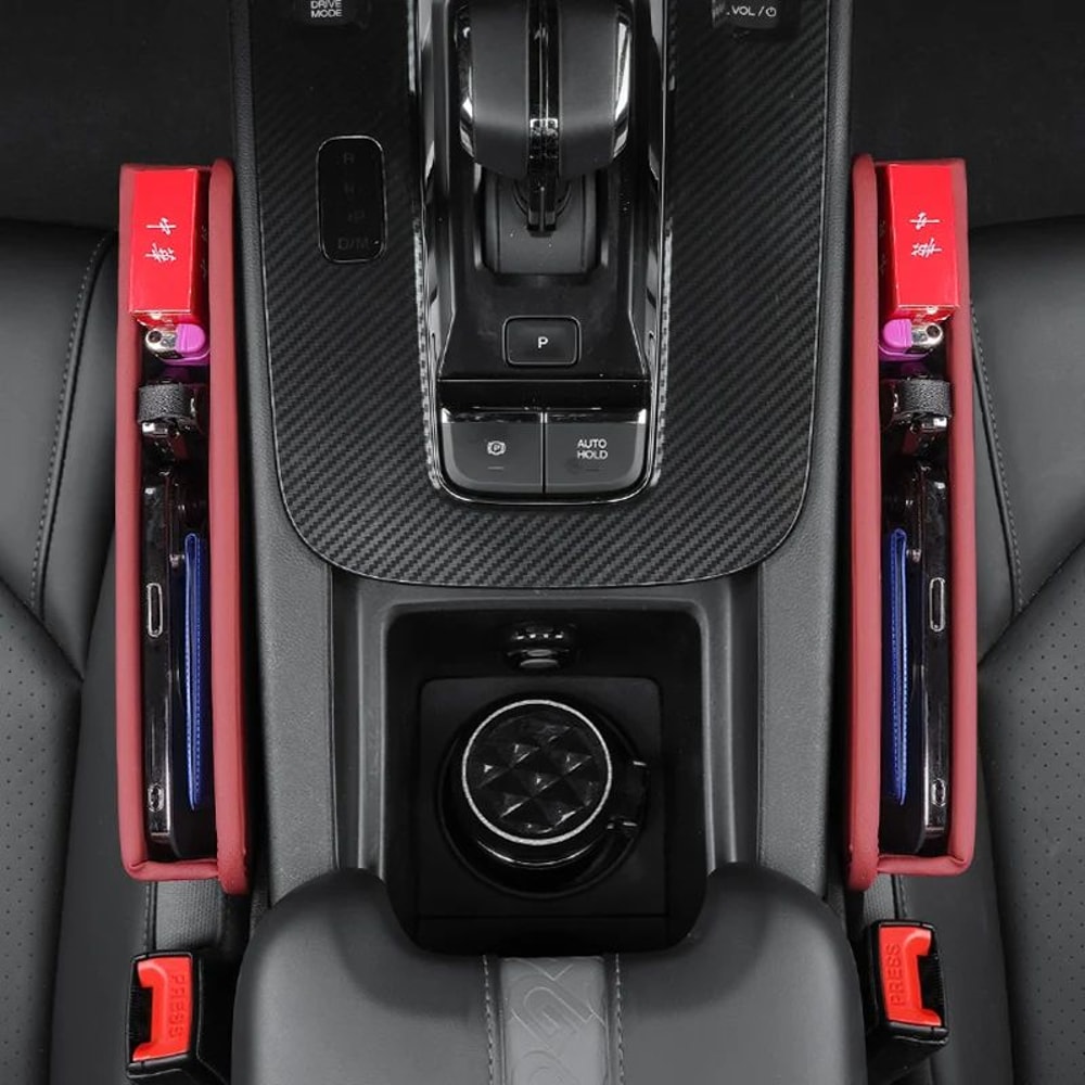 Leather Car Seat Gap Organizer Pocket 2
