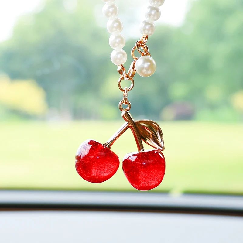 Cute Cherry Rearview Mirror Car Pendant 4