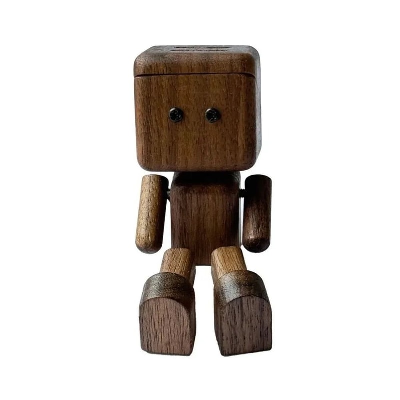 Cute Wooden Shaking Man Car Air Freshener Holder 6