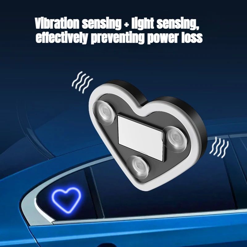Solar Heart LED Car Window Decoration Light 3
