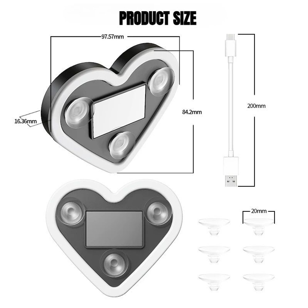 Solar Heart LED Car Window Decoration Light 4