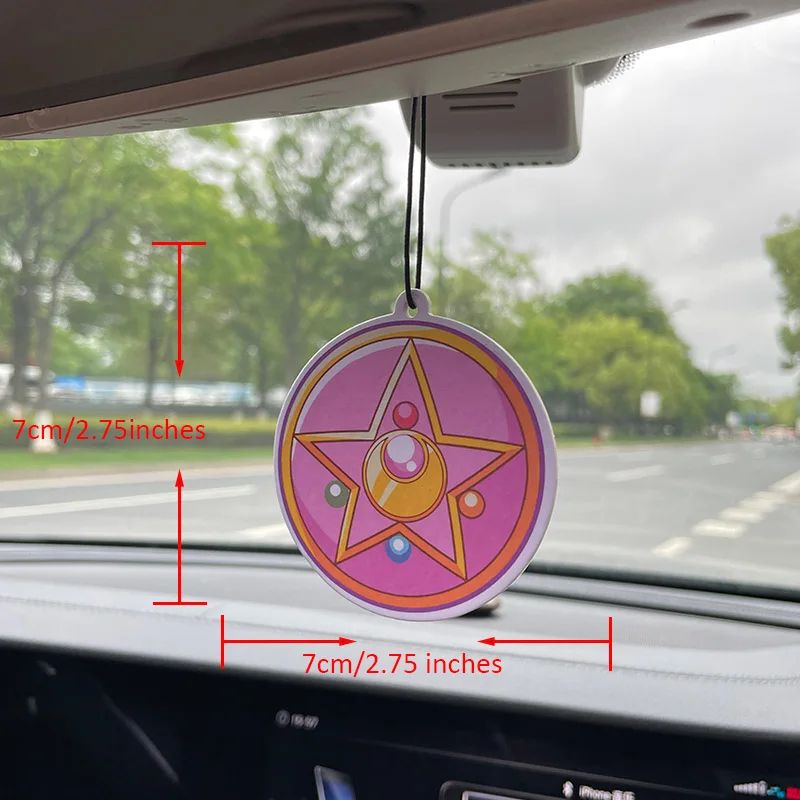 Japanese Cartoon Car Air Freshener Rearview Mirror Pendant 4