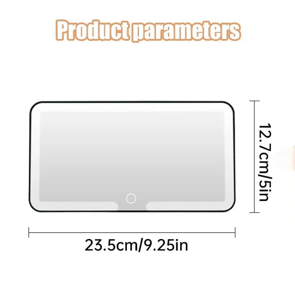 Rechargeable LED Car Makeup Mirror With Touch Light 4