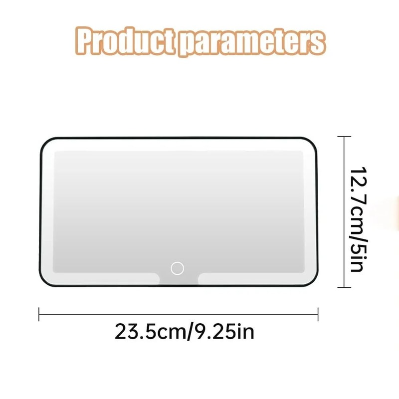 Rechargeable LED Car Makeup Mirror With Touch Light 4