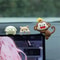 Cute Mini Monkey Car Ornament For Rearview Mirror And Dashboard Decor 4