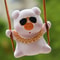 Cute Pink Swing Pig Car Mirror Hanging Decor 4