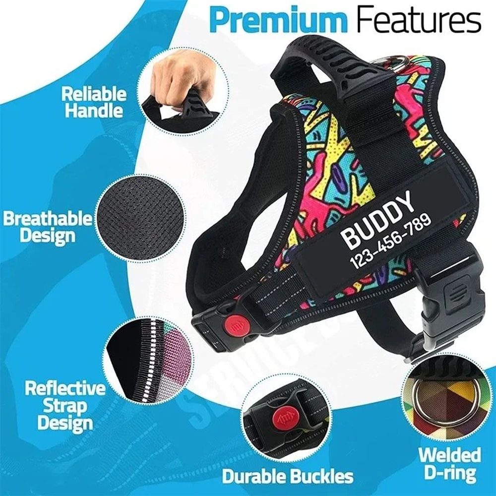 SecureFit Personalized Dog Harness 1
