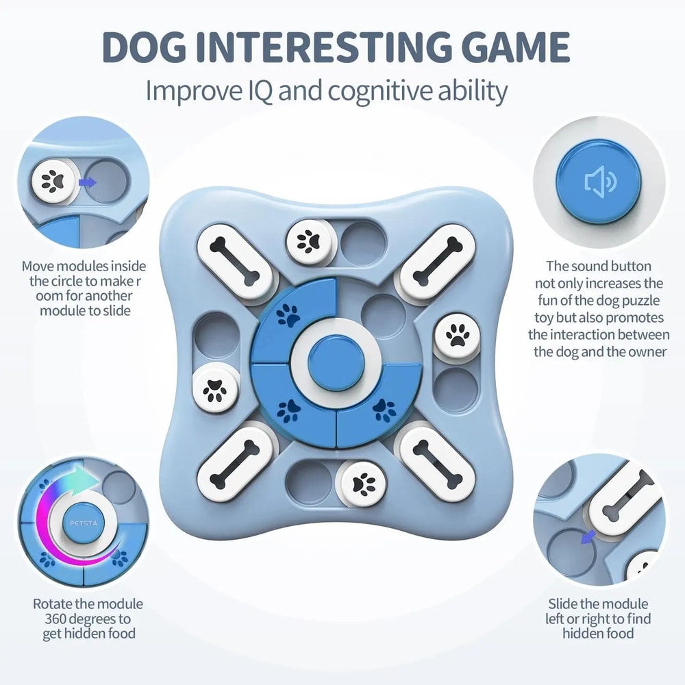 Interactive Slow Feeder Puzzle Toy For Dogs And Cats 2