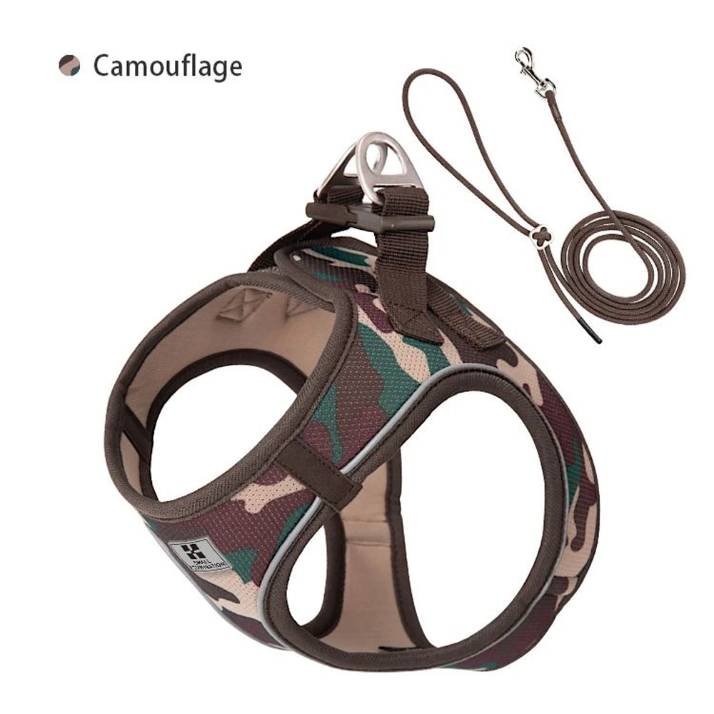 Adjustable Reflective Dog Harness And Leash Set 10