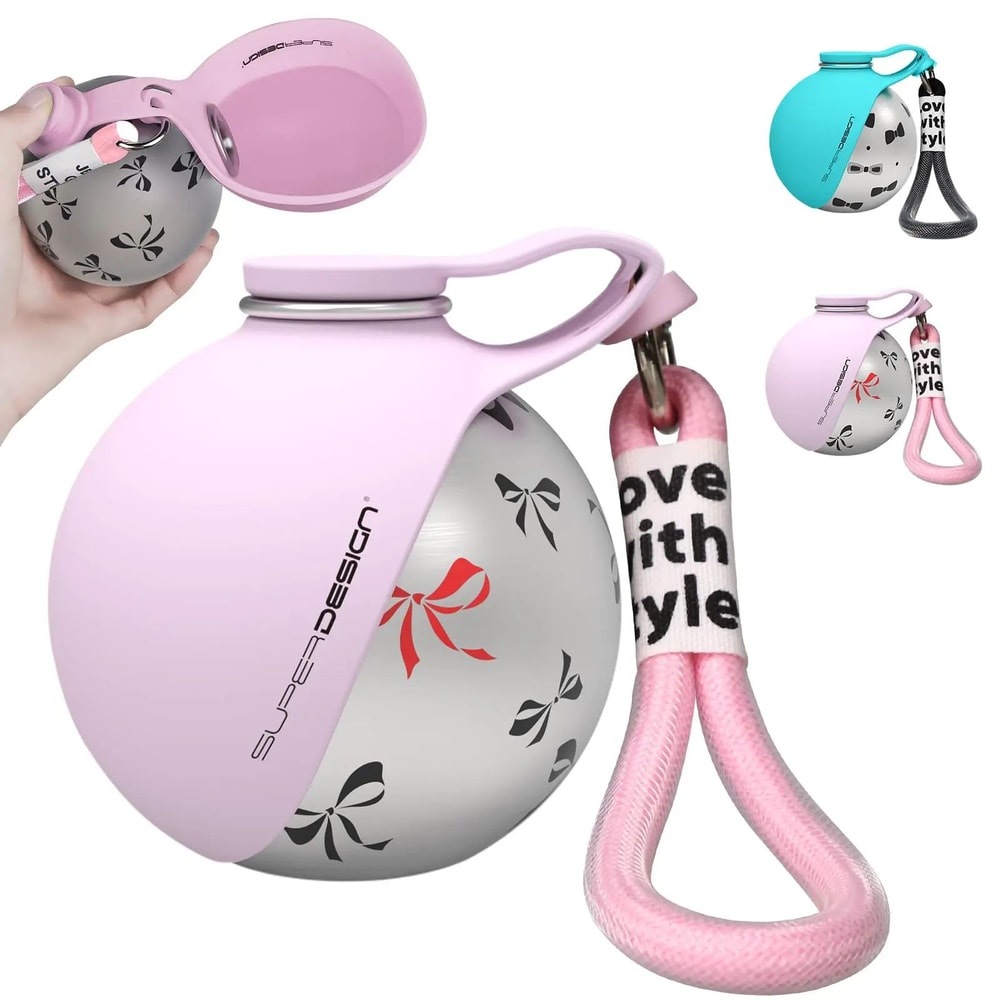 Portable Dog Water Bottle With Stainless Steel Bowl For Travel 9