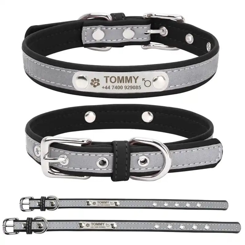 Personalized Engraved Leather Dog Collar For Small Medium And Large Dogs 6