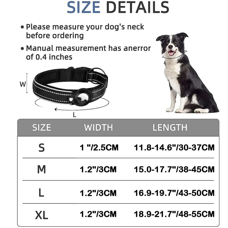 Reflective Airtag Pet Collar For Dogs And Cats 1