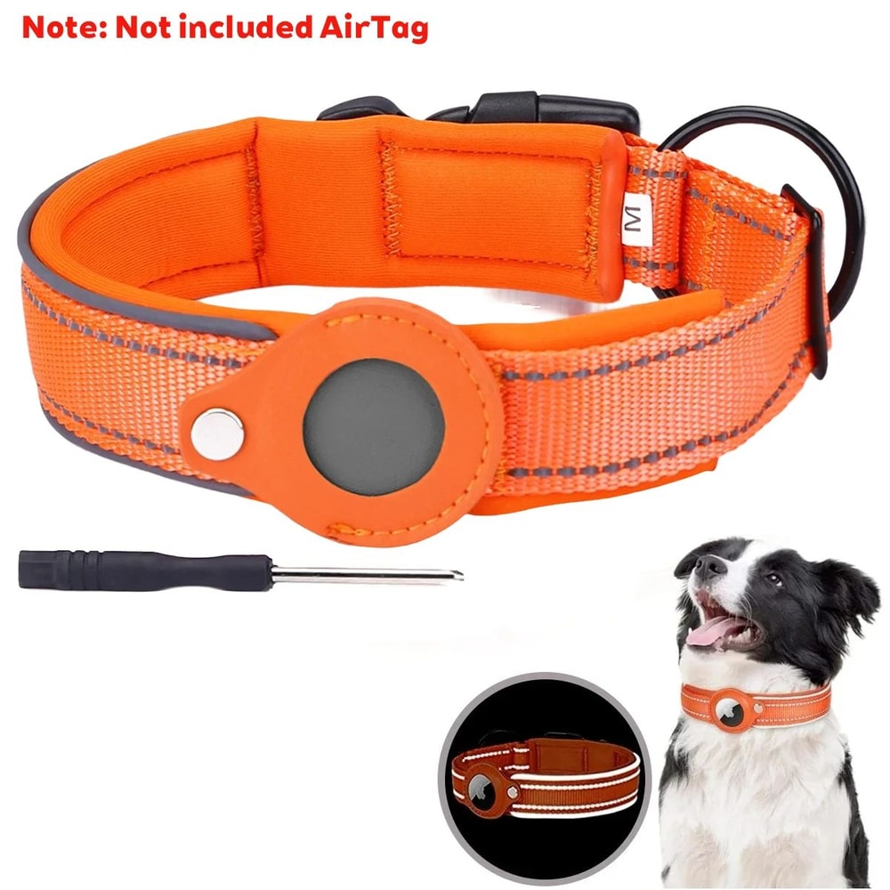 Reflective Airtag Pet Collar For Dogs And Cats 10