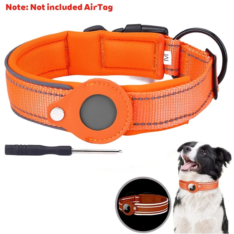 Reflective Airtag Pet Collar For Dogs And Cats 10