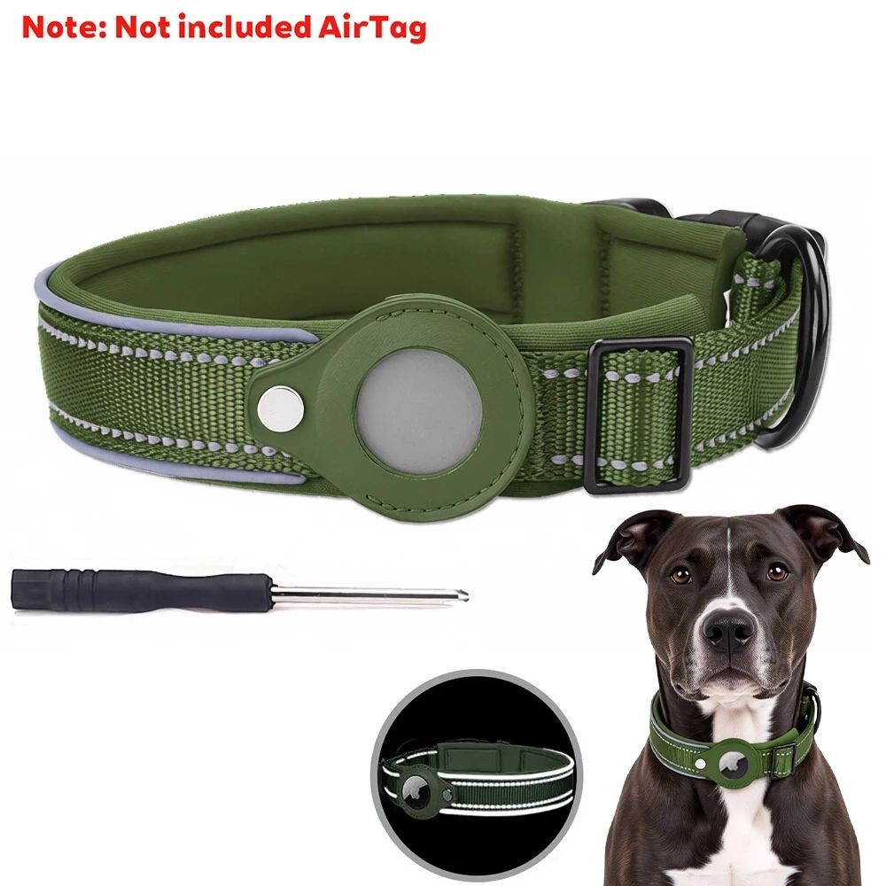Reflective Airtag Pet Collar For Dogs And Cats 8
