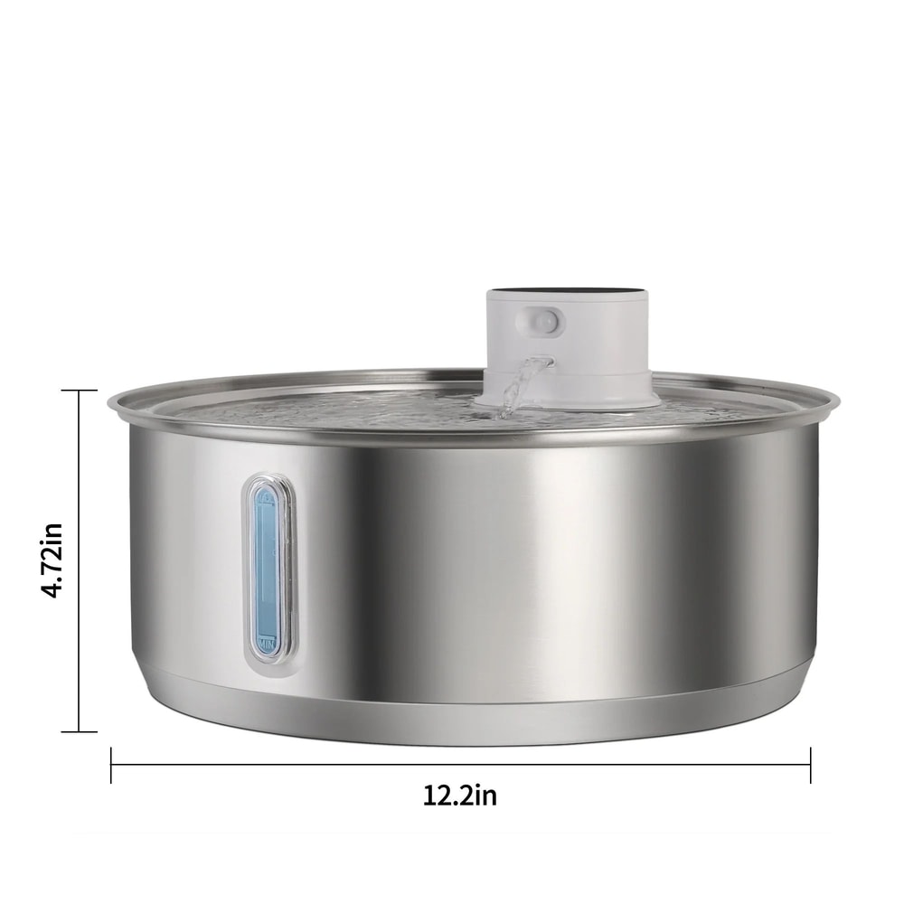 Petavista Smart Stainless Steel Dog Water Fountain With Wireless Sensor 4