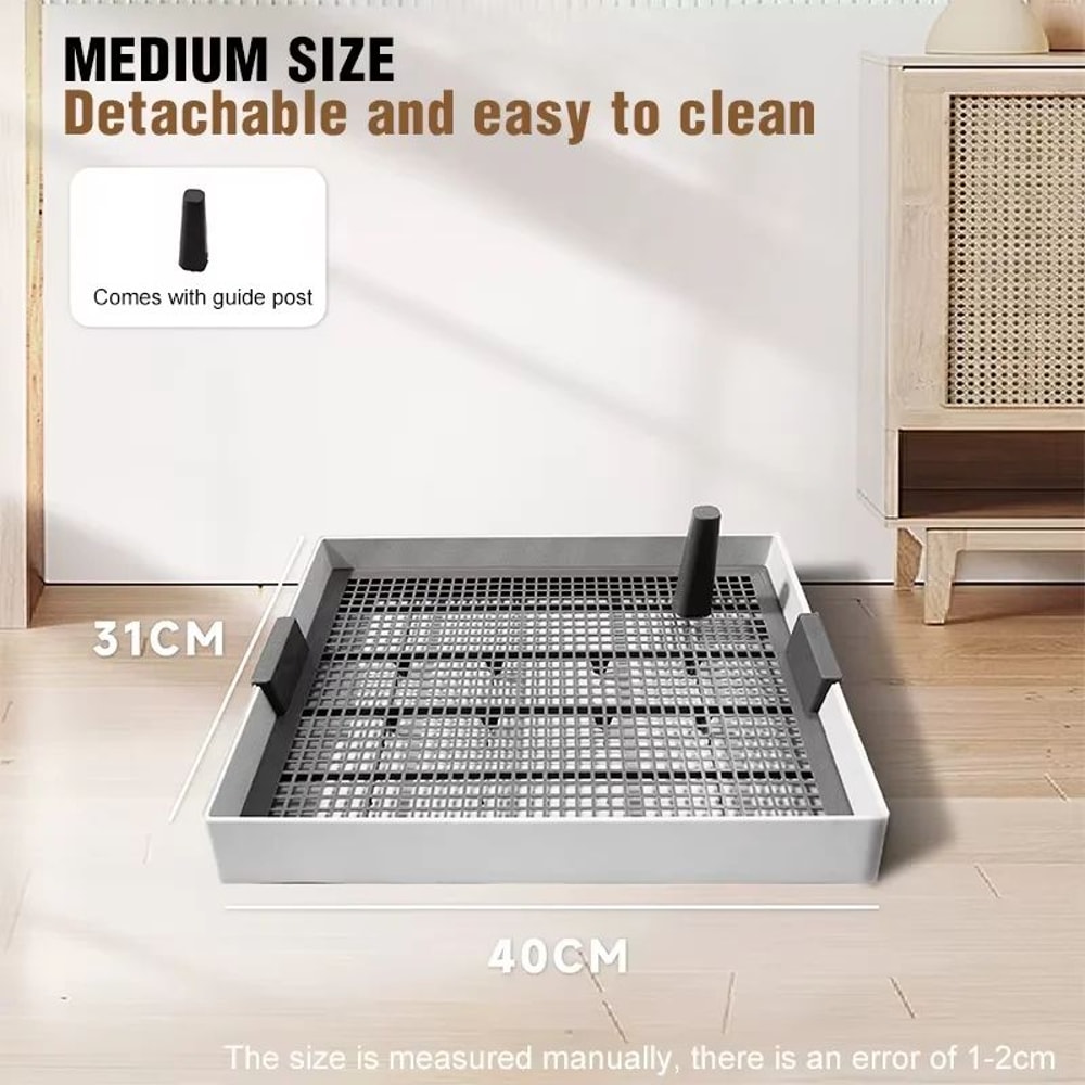 Flat Dog Potty Tray With Pee Pad Holder For Small And Medium Dogs 5