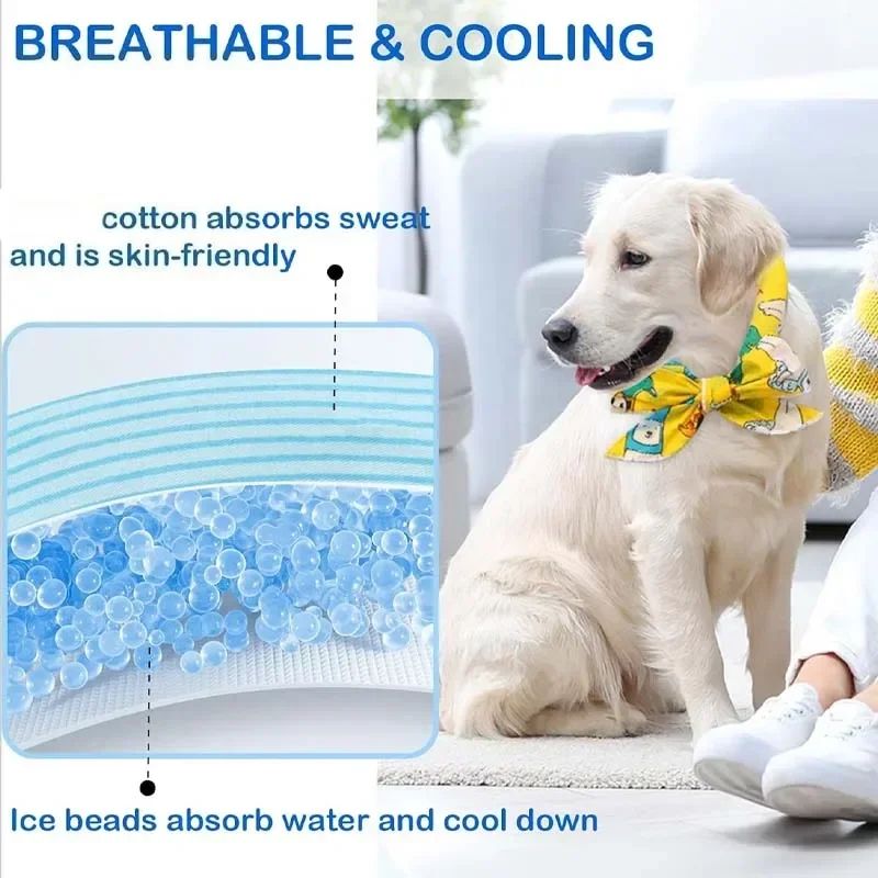 Summer Pet Cooling Scarf Ice Collar For Dogs And Cats 3