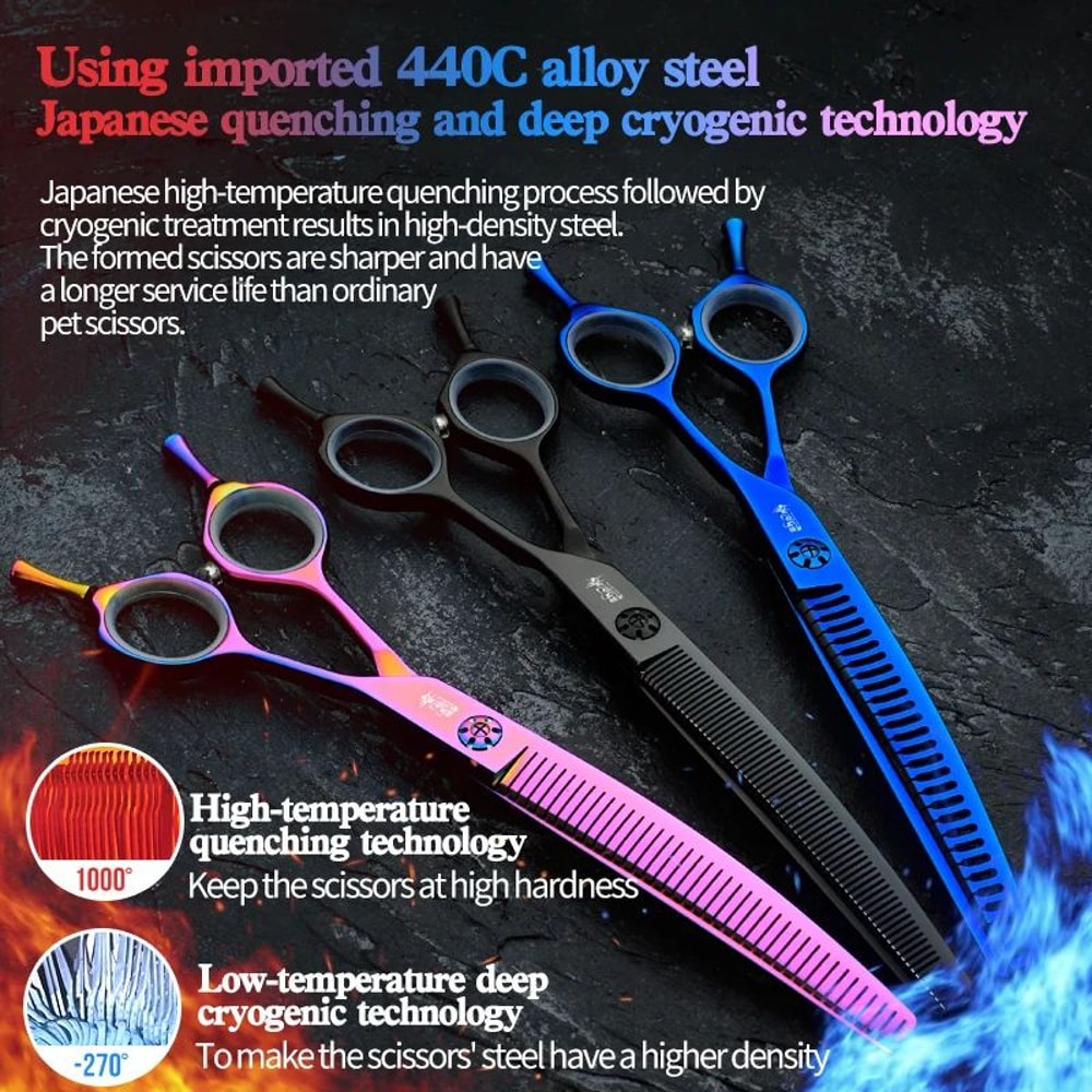 Professional Curved Dog Grooming Scissors For Precision Pet Styling 4