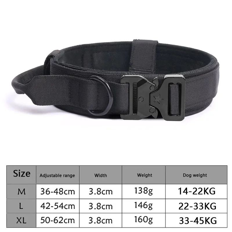 Adjustable Tactical Dog Collar And Training Leash Set 8