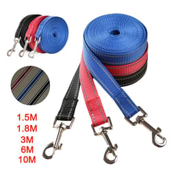 reflective nylon dog leash heavy duty training lead for small and large dogs