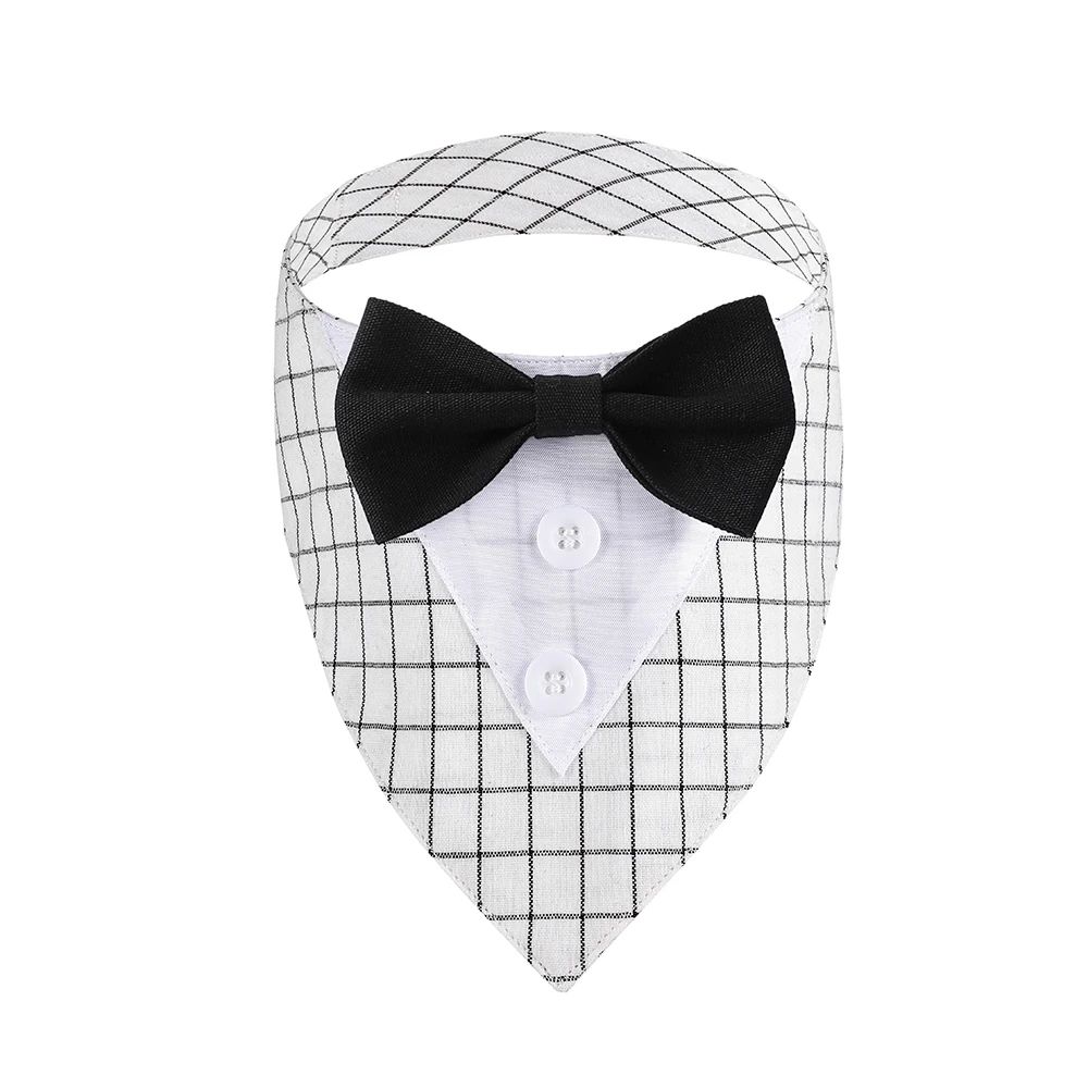 Sucado Wedding Tuxedo Dog Bandana Adjustable Pet Scarf For Parties And Events 10