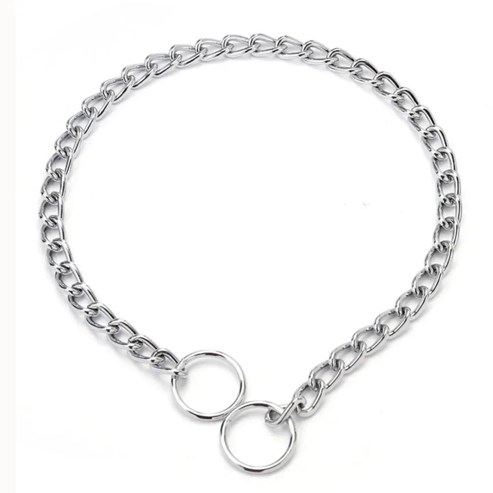 Stainless Steel Dog Training Chain Collar Adjustable Pet Training Collar 3