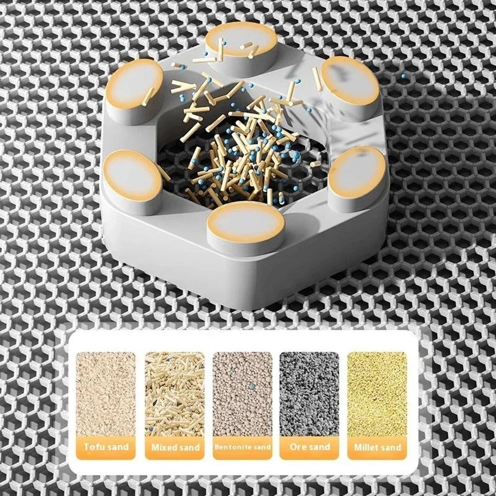 Double Layer Cat Litter Mat Waterproof Non Slip Cat Litter Trapping Pad For Litter Boxes 1