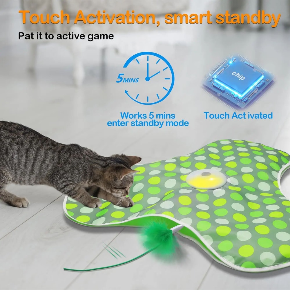 Smart Hide And Seek Cat Toy Interactive Motion Activated Mouse Teaser For Indoor Cats And Kittens 5
