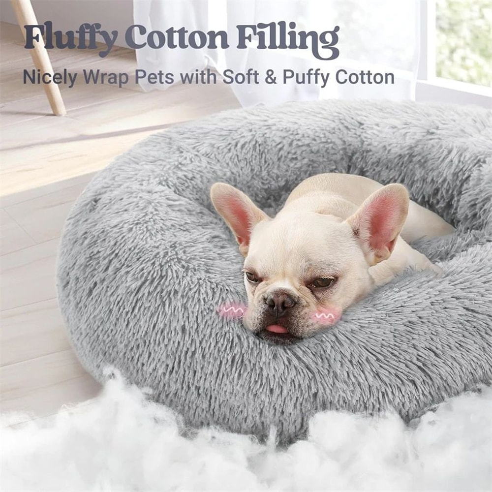 CloudNest Plush Donut Pet Bed 2