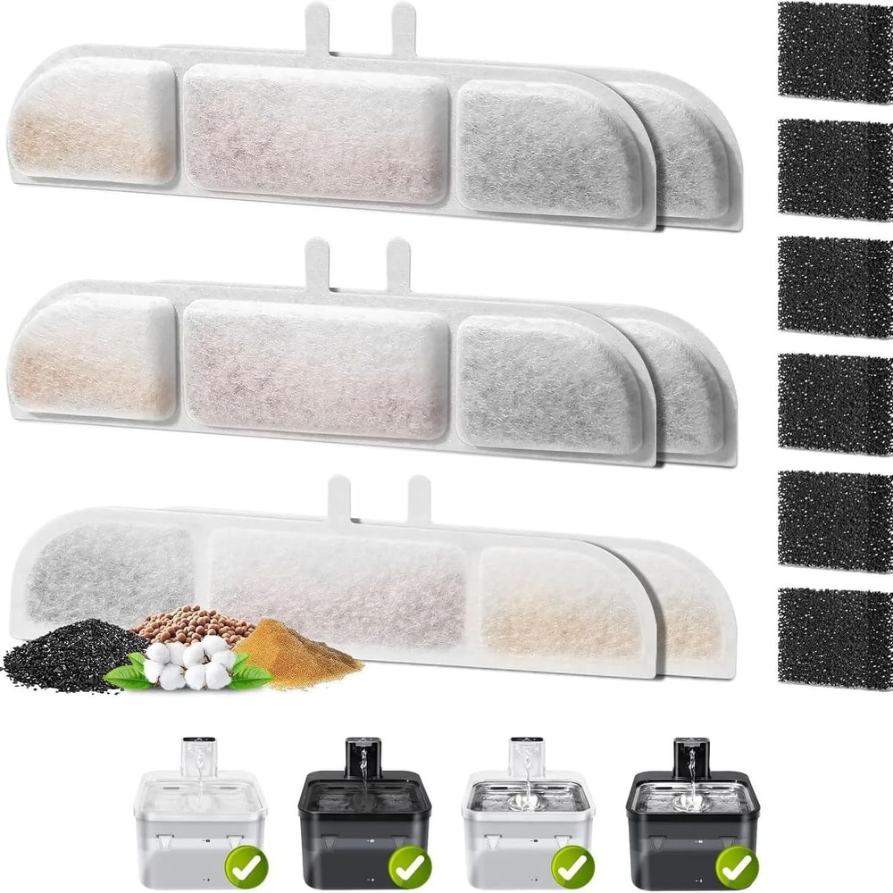 DownyPaws Activated Carbon Fountain Filter Pack 1