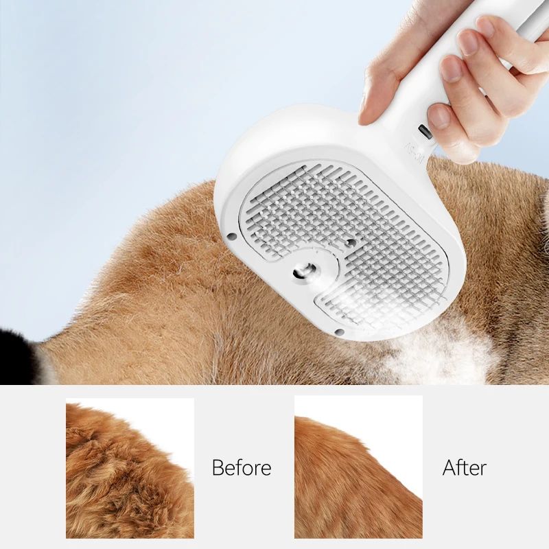 SilkySteam Pet Grooming Spray Brush 1