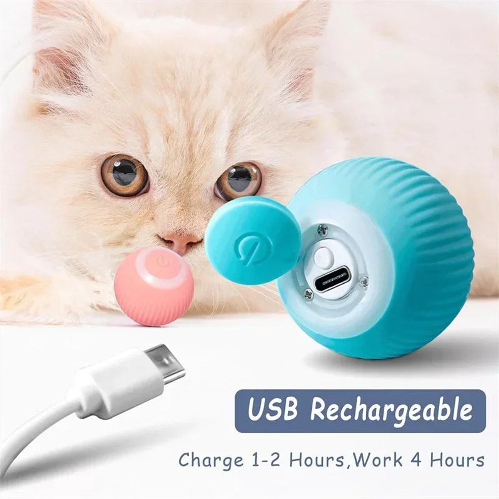 SpinPounce Automatic Rolling Cat Ball Toy 3