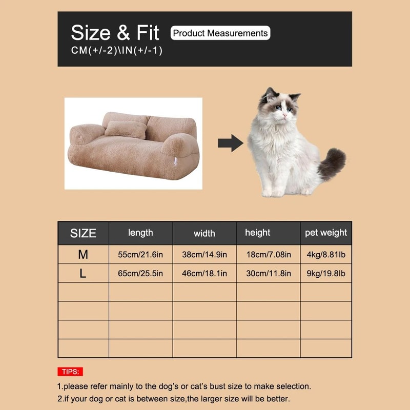 CloudLounge Washable Pet Sofa Bed 5