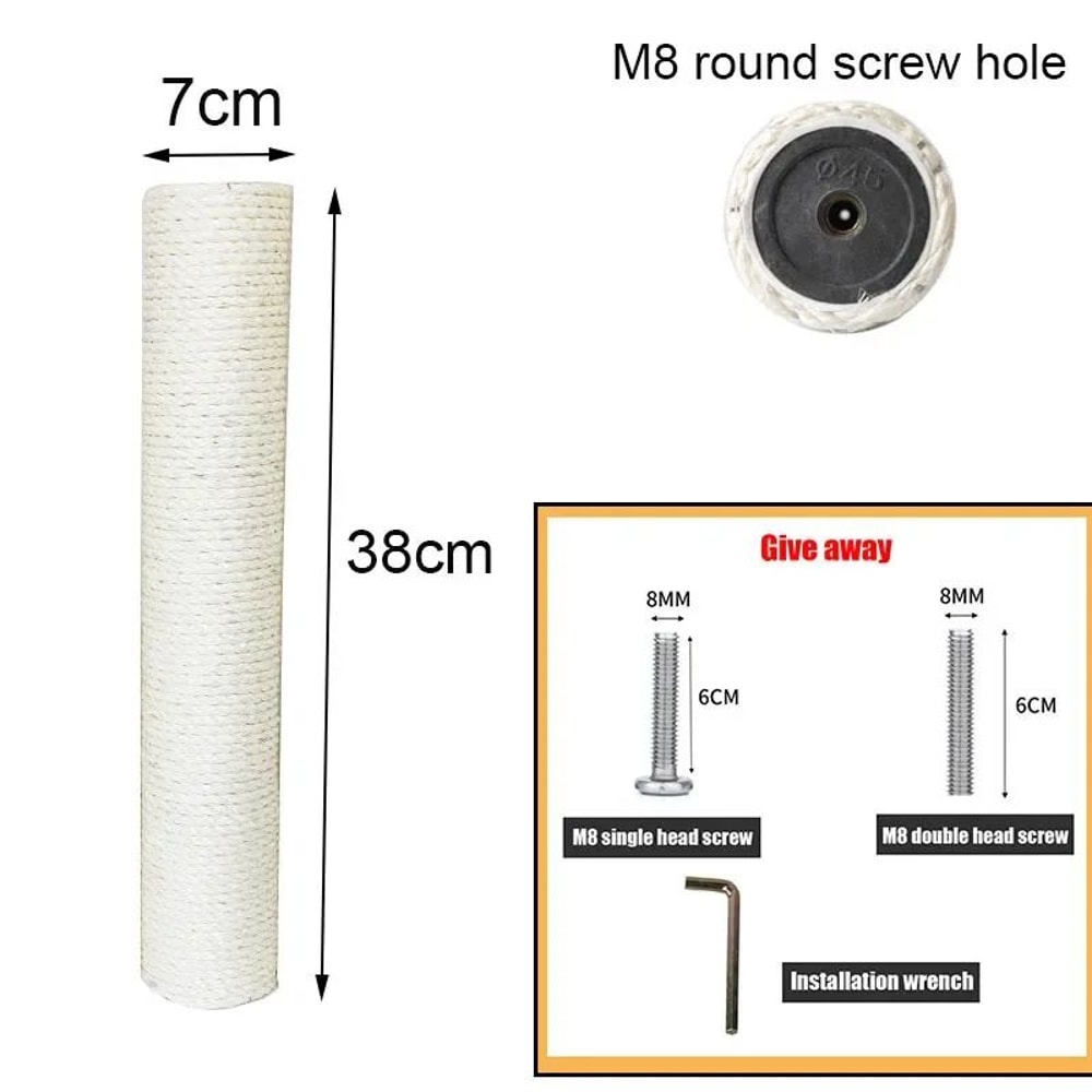 ClawCraft Sisal Cat Scratching Post Replacement 10
