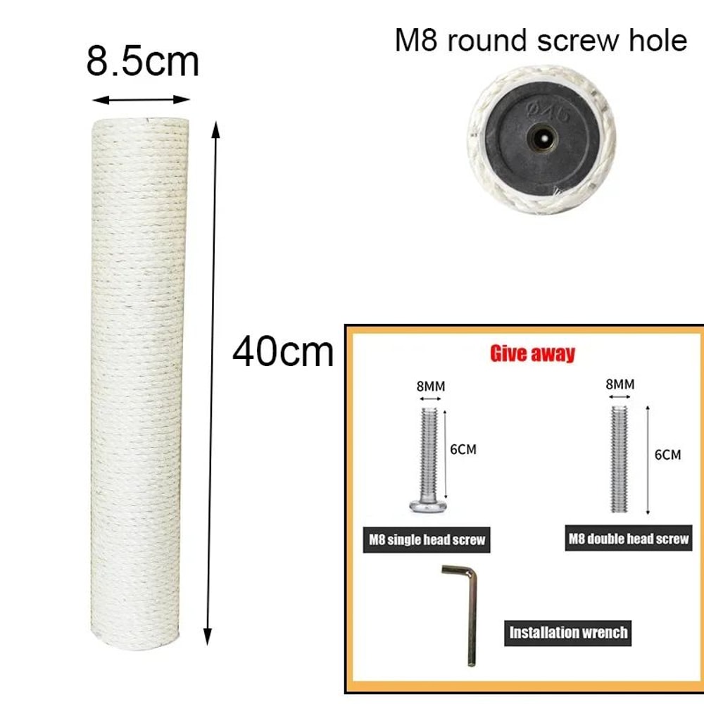 ClawCraft Sisal Cat Scratching Post Replacement 12