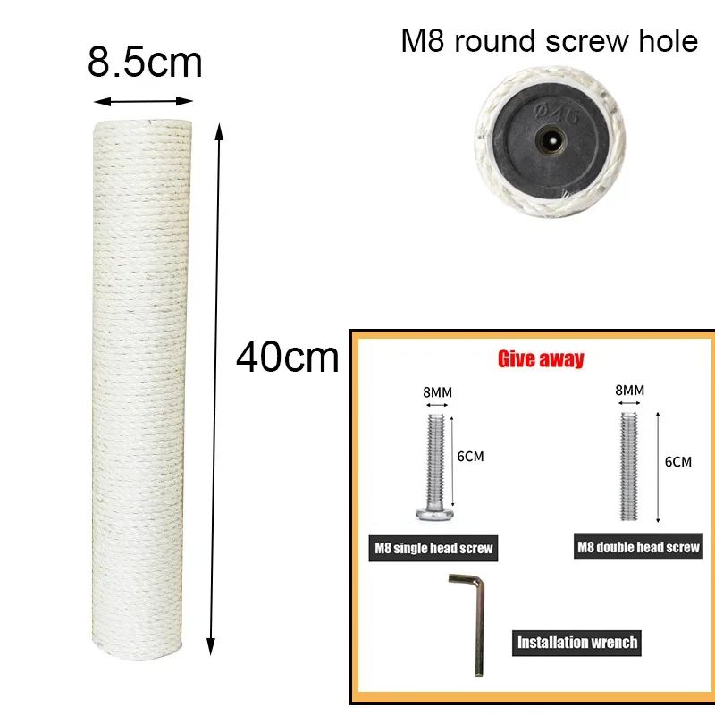 ClawCraft Sisal Cat Scratching Post Replacement 12