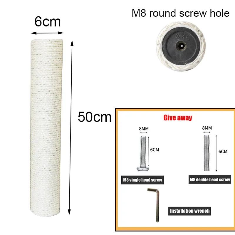 ClawCraft Sisal Cat Scratching Post Replacement 13