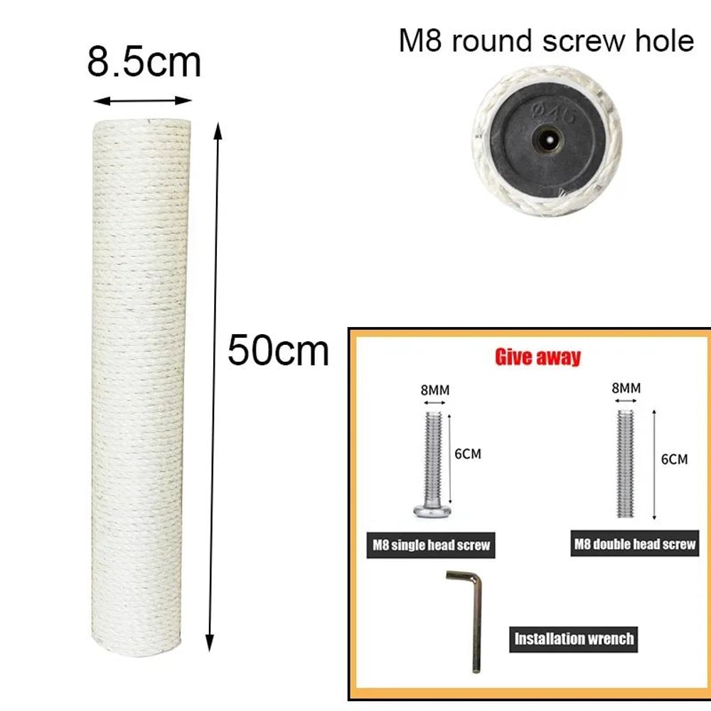 ClawCraft Sisal Cat Scratching Post Replacement 15