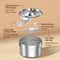 ROJECO Stainless Steel Cat Water Fountain Pet Water Dispenser 4