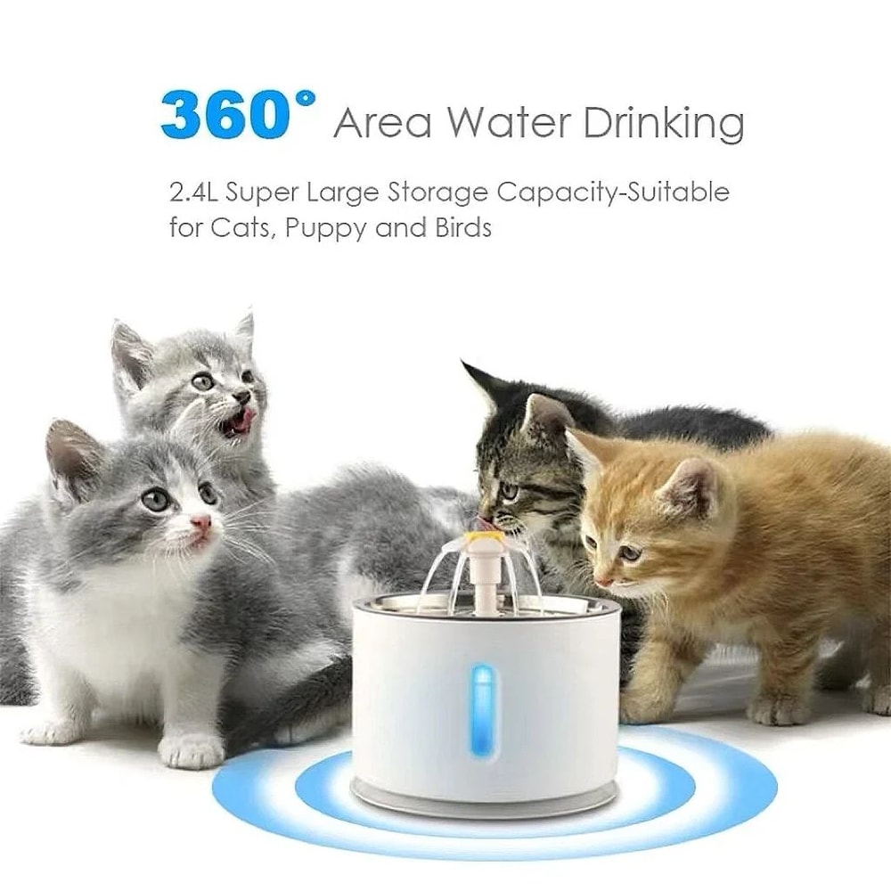 32L Stainless Steel Cat Water Fountain Automatic Pet Water Dispenser 5