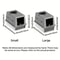 Stainless Steel Covered Cat Litter Box With Non Slip Mat 1
